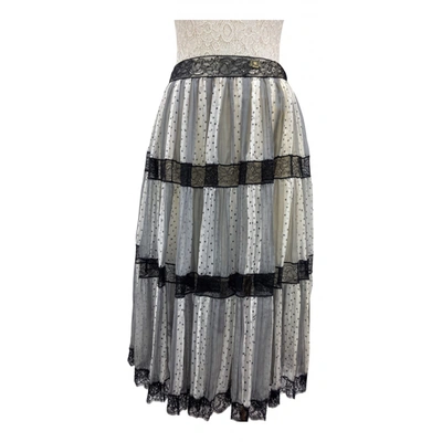 Pre-owned Chanel Silk Mid-length Dress In Grey