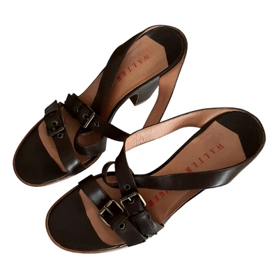 Pre-owned Walter Steiger Leather Sandals In Brown
