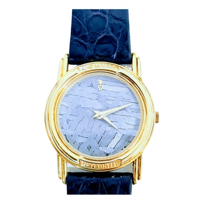 Pre-owned Corum Yellow Gold Watch In Anthracite