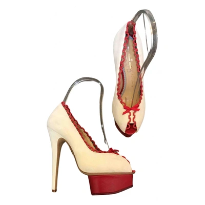 Pre-owned Charlotte Olympia Heels In White