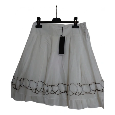 Pre-owned Karl Lagerfeld Mid-length Skirt In White
