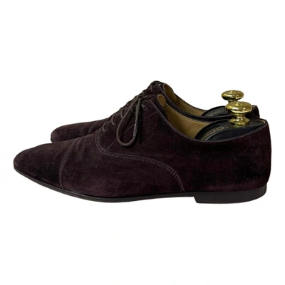 Pre-owned Zilli Lace Ups In Burgundy