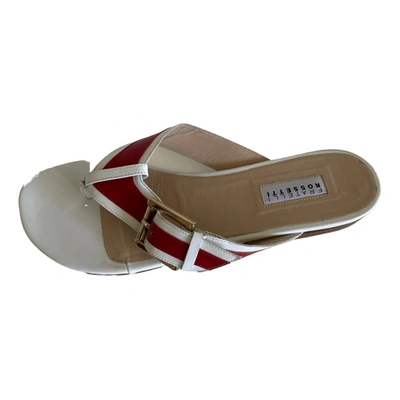 Pre-owned Fratelli Rossetti Leather Sandal In White