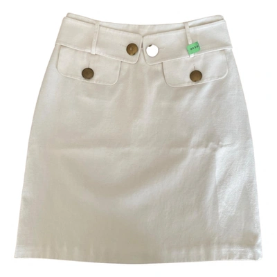 Pre-owned Chloé Mini Skirt In Ecru