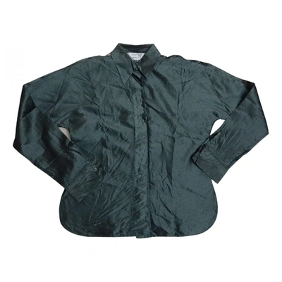 Pre-owned Max Mara Silk Blouse In Green