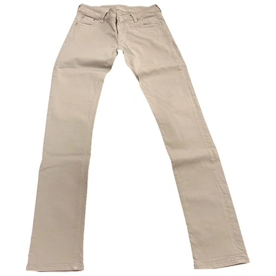 Pre-owned True Nyc Slim Jeans In White