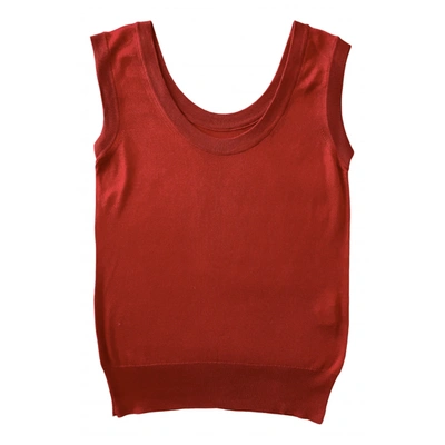 Pre-owned Dolce & Gabbana Silk Camisole In Red