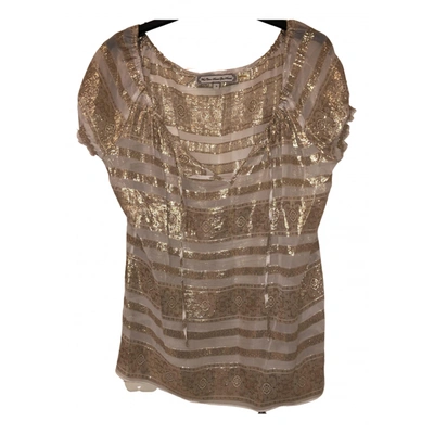 Pre-owned What Goes Around Comes Around Silk Blouse In Gold