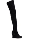 ALCHIMIA DI BALLIN ALCHIMIA DI BALLIN THIGH-HIGH WEDGE BOOTS - BLACK,B6W8087046299911622790