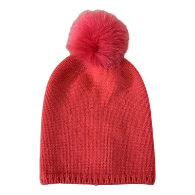 Pre-owned Max Mara Cashmere Beanie In Red