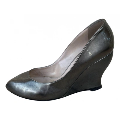 Pre-owned Nina Ricci Patent Leather Heels In Metallic