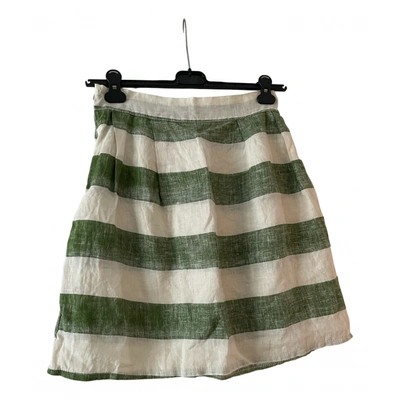 Pre-owned Dixie Linen Mid-length Skirt In Green