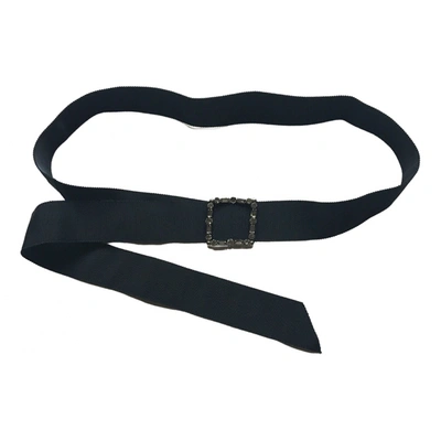 Pre-owned Lanvin Cloth Belt In Black