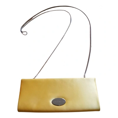 Pre-owned Coccinelle Silk Handbag In Yellow