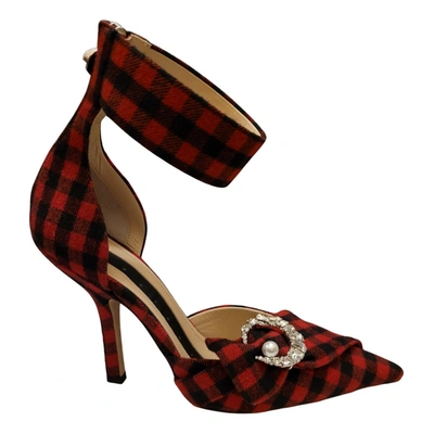 Pre-owned Midnight 00 Cloth Heels In Red