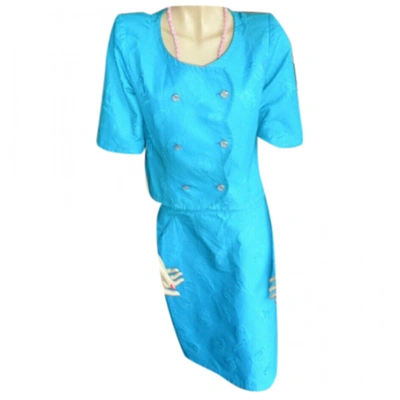 Pre-owned Emanuel Ungaro Dress In Turquoise