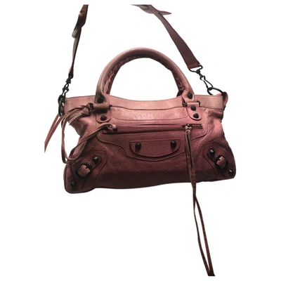 Pre-owned Balenciaga First Leather Handbag In Pink
