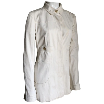 Pre-owned Chanel Blazer In White
