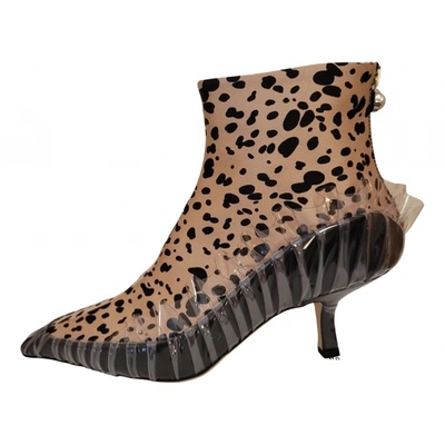 Pre-owned Midnight 00 Ankle Boots In Beige