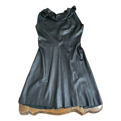 Pre-owned John Richmond Leather Dress In Black