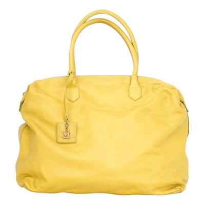Pre-owned M Missoni Leather Handbag In Yellow