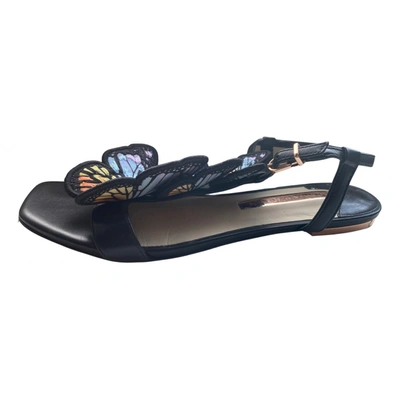 Pre-owned Sophia Webster Leather Flats In Black