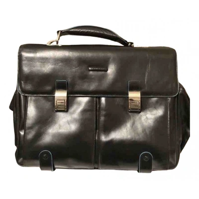 Pre-owned Piquadro Leather Satchel In Black