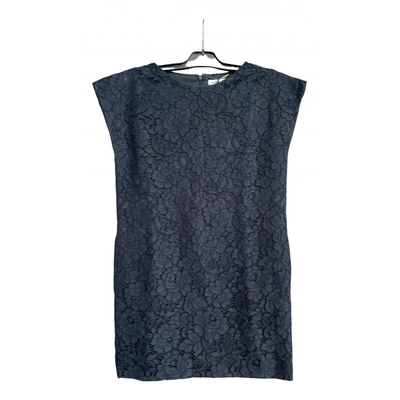 Pre-owned Saint Laurent Lace Mid-length Dress In Black