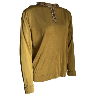 Pre-owned Dior Silk Blouse In Gold
