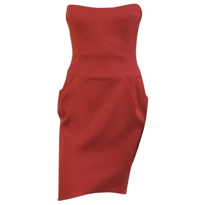 Pre-owned Jasmine Di Milo Silk Mini Dress In Red