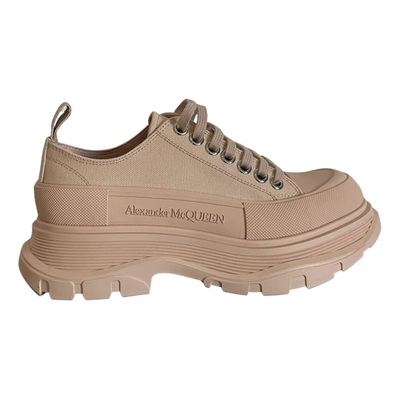 Pre-owned Alexander Mcqueen Cloth Trainers In Pink
