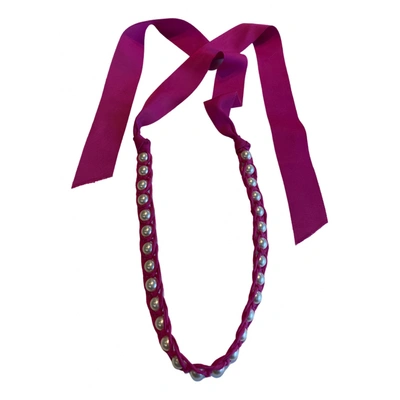 Pre-owned Lanvin Necklace In Pink