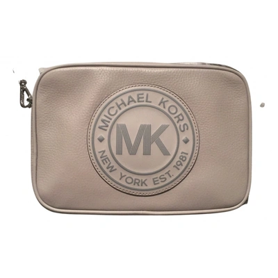 Pre-owned Michael Kors Leather Crossbody Bag In Grey