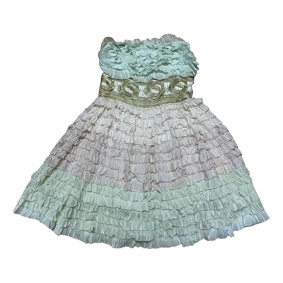 Pre-owned Manoush Silk Mini Dress In Multicolour
