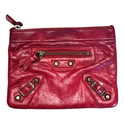 Pre-owned Balenciaga Leather Wallet In Red