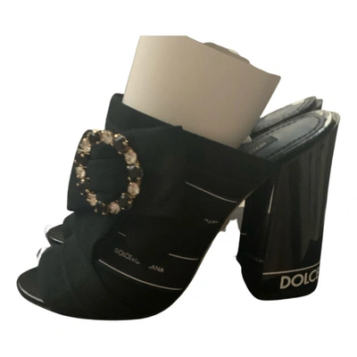 Pre-owned Dolce & Gabbana Mules In Black