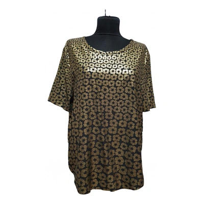Pre-owned Equipment Silk Blouse In Gold