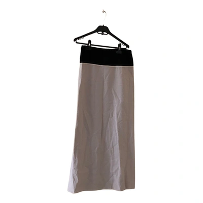 Pre-owned Yohji Yamamoto Maxi Skirt In Beige