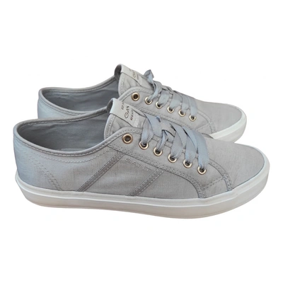 Pre-owned Gant Cloth Trainers In Silver