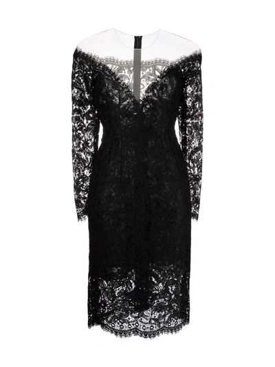 Dolce & Gabbana Lace-detail Mini Dress In Black
