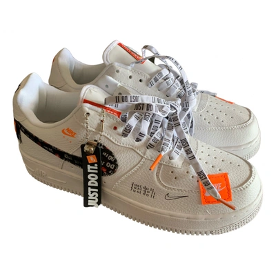 Pre-owned Nike Air Force 1 Leather Low Trainers In Multicolour