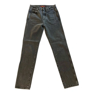 Pre-owned Jordache Straight Jeans In Grey