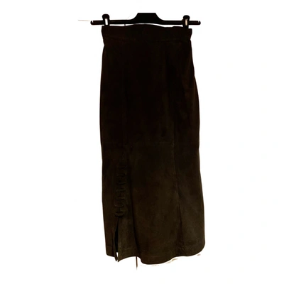 Pre-owned Mugler Mid-length Skirt In Black