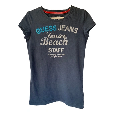Pre-owned Guess T-shirt In Blue