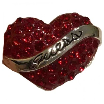 Pre-owned Guess Ring In Red