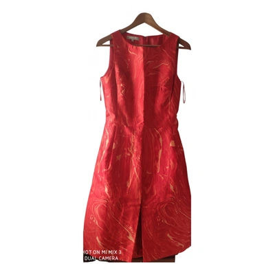 Pre-owned Michael Kors Silk Mid-length Dress In Red