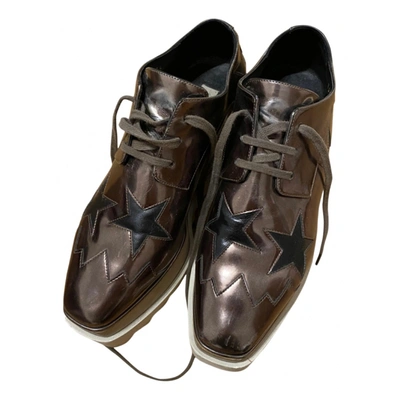 Pre-owned Stella Mccartney Patent Leather Lace Ups In Brown