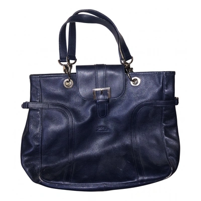 Pre-owned Longchamp Leather Tote In Blue