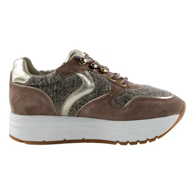 Pre-owned Voile Blanche Leather Trainers In Brown