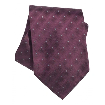 Pre-owned Arrow Silk Tie In Purple